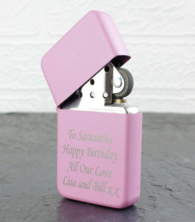 Pink Personalised Lighter