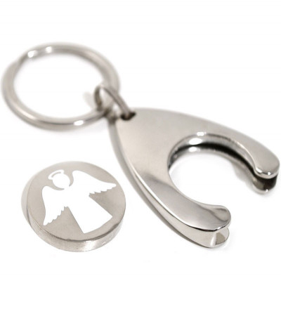 Angel Trolley Coin Keyring