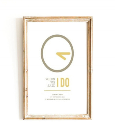 When We Said I Do Personalised Print
