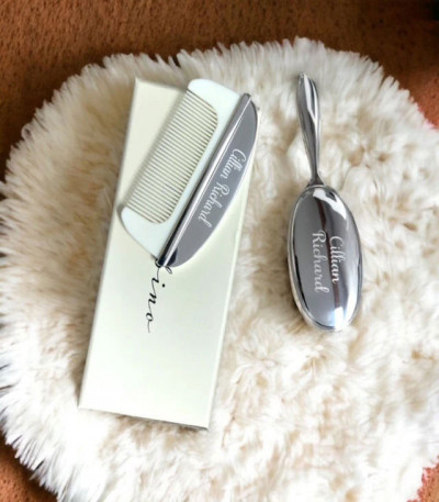 Personalised Baby Brush And Comb Set