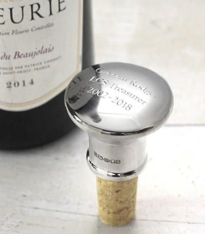Personalised Silver Wine Stopper