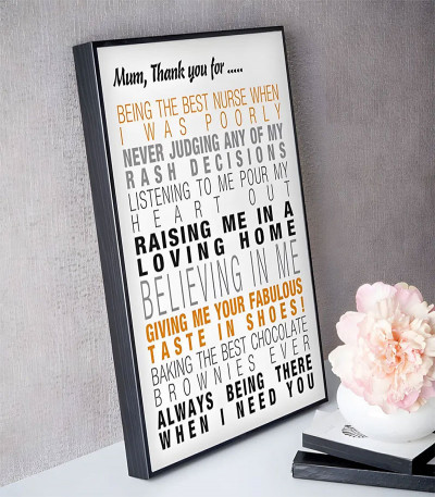 Typographic Mother Print