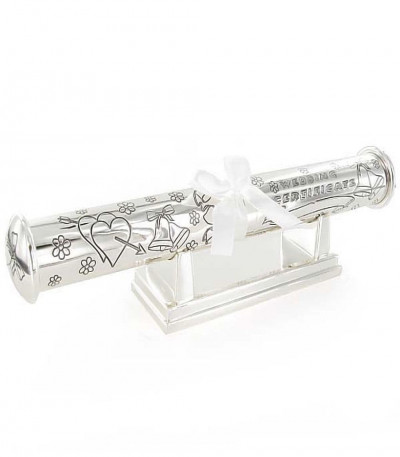 Silver Wedding Certificate Holder