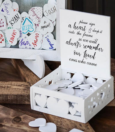Provence Wedding Heart Drop Box