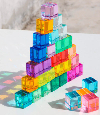 Rainbow Crystal Acrylic Cubes