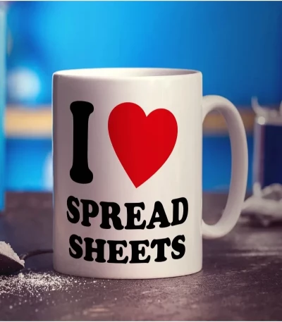 I Love Spreadsheets Mug