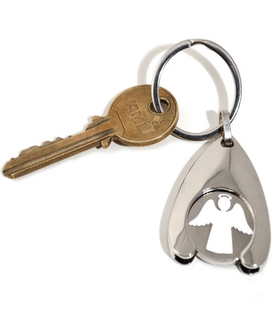 Angel Trolley Coin Keyring