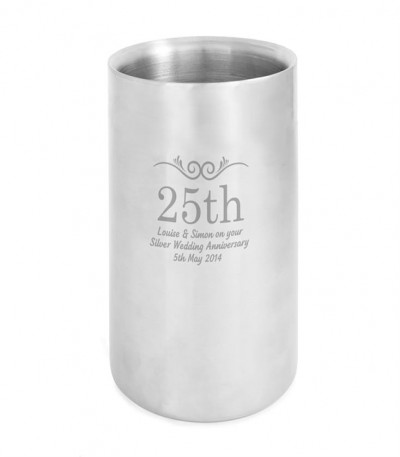 Personalised Number Stainless Steel Wine Cooler