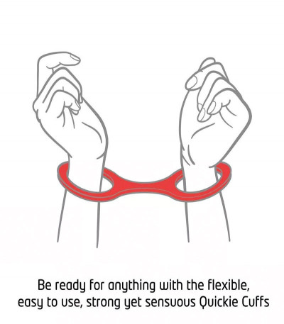 Large Red Quickie Handcuffs