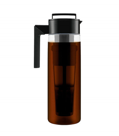 Cold Brew Coffee Maker with Black Lid Airtight Pitcher