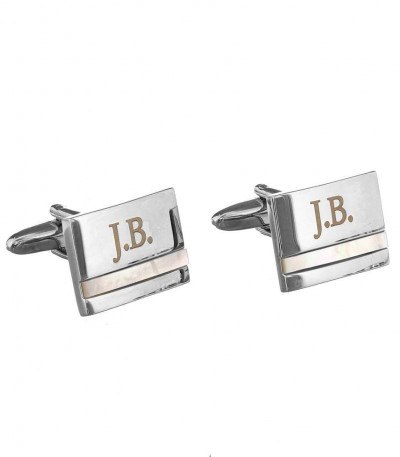 Mother of Pearl Personalised Cufflinks