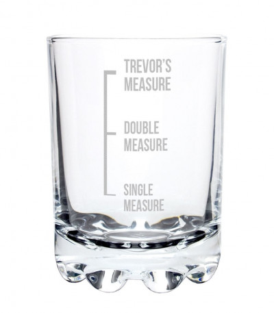 'Measures' Engraved Whiskey Glass