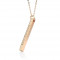 Brass Bar Coordinates Necklace