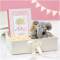 Personalised Baby Record Book & Elephant Teddy