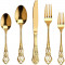 Gold Stainless Steel 20 Pieces Flatware Set