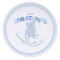 Personalised Blue Teddy Christening Plate