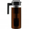 Cold Brew Coffee Maker with Black Lid Airtight Pitcher