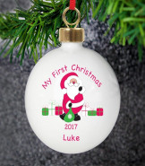 Personalised Bauble - Babies First Christmas