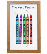 Personalised Crayon Family Poster
