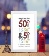 Personalised Special Coordinates Print