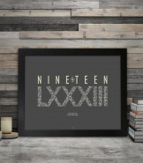 Personalised Roman Numeral Birth Year Poster