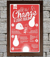 How To Change A Light Bulb Poster