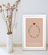Personalised Circle of Love Couple Print