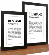 Personalised Husband Dictionary Definition Print