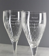 Personalised Pair Of Crystal Wine Glasses