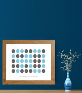 Personalised Circles 90th Birthday Poster