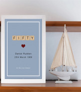 Personalised 50th Tiles Poster