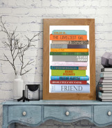 Personalised Book Spines Message Poster