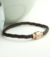 Personalised Men's Leather Bracelet