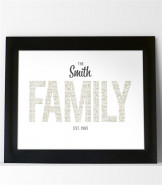 Personalised Family Name Poster