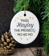 Personalised Gin or Prosecco Christmas Decoration