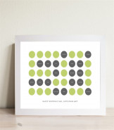 Personalised Circles 50th Birthday Poster