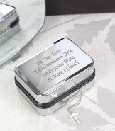 Personalised Engraved Box With Cross Necklace