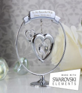 Personalised Crystal Heart Ornament