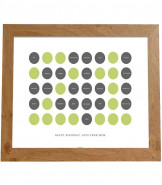 Personalised Circles 21st Birthday Poster