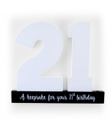 21st Birthday Wooden Numbers and Pen