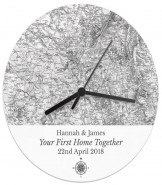 Personalised Wooden Map Clock