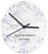 Personalised Marble Effect Wooden Clock