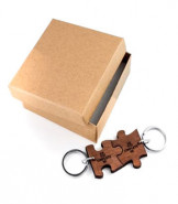 You Complete Me Couples Jigsaw Keyring