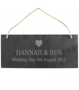 Personalised Slate Door Plaque - Heart Design