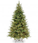 Artificial Christmas Tree, White Lights, Includes Stand, 7.5 Feet