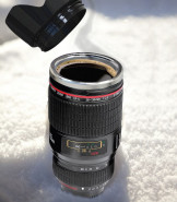 Camera Lens Mug with Lid