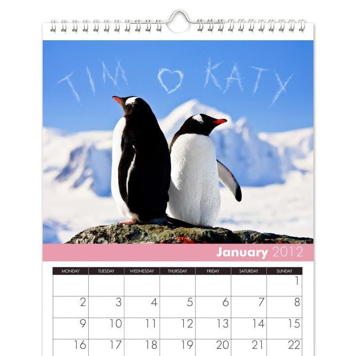 Personalised Couples Calendar - Me and You