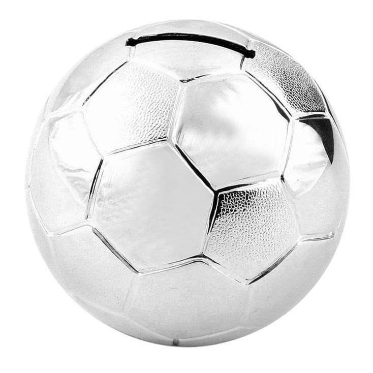 Football Money Box - Silver Plated