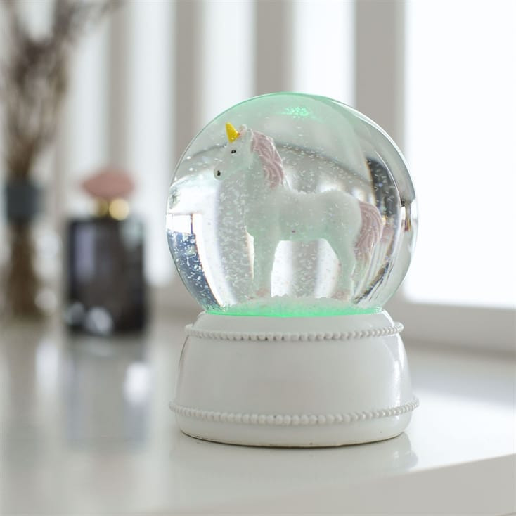 Unicorn Light Up Snow Globe