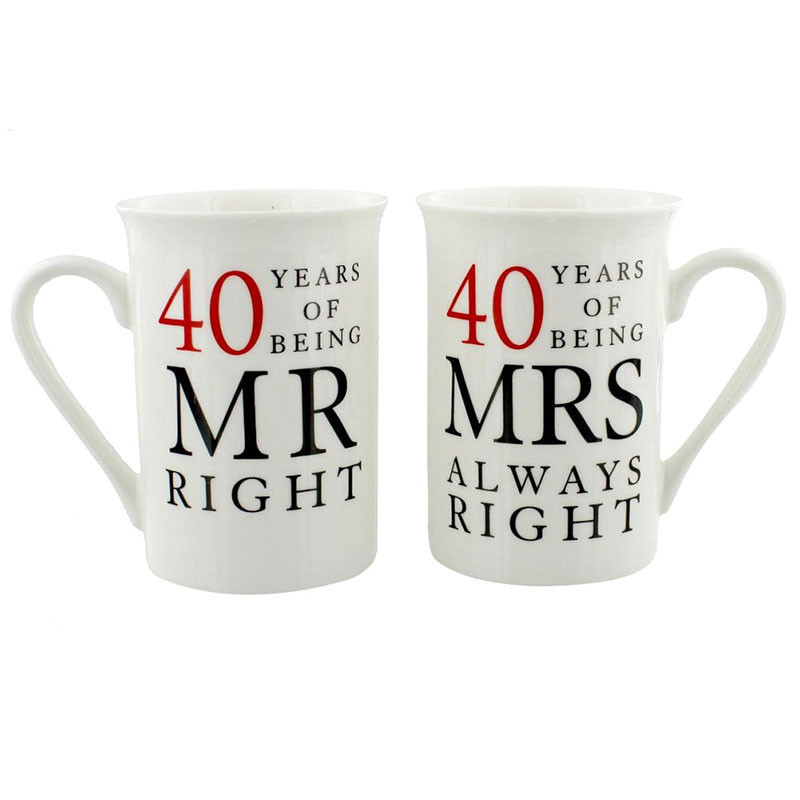 40 Years Of Being Right Anniversary Mug